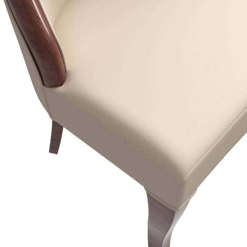 Novara Dining Chair with High-Back Design and Rubberwood Legs Set of 2