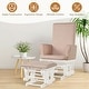 preview thumbnail 8 of 30, Gymax Glider and Ottoman Cushion Set Wooden Baby Nursery Rocking Chair - See Details