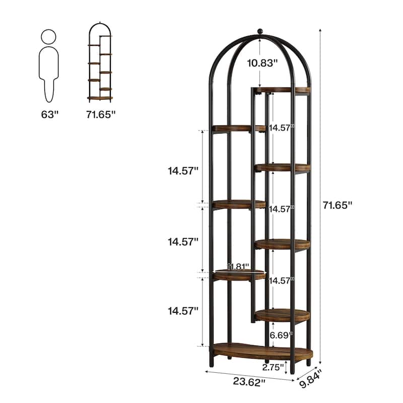 71 Inch Tall Plant Stands Indoor With 8-Tier Display Shelf