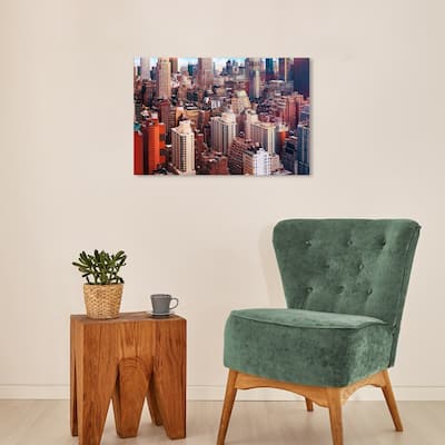 Wynwood Studio Canvas Architecture and Buildings City at Daylight Brown and Modern & Contemporary Wall Art Canvas Print