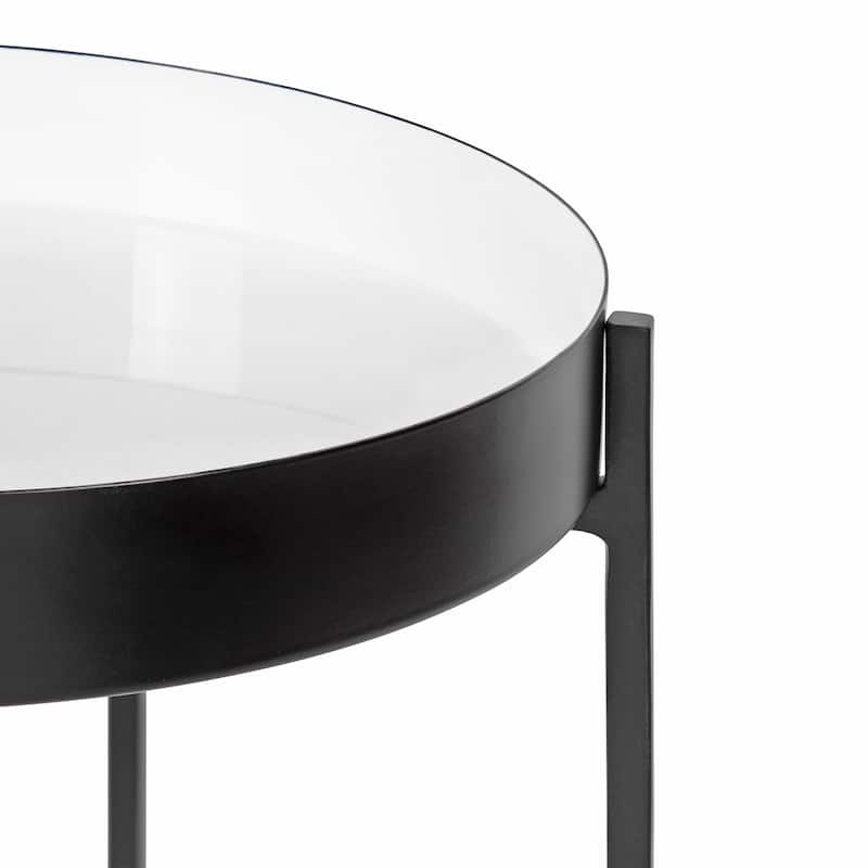 Kate and Laurel Nira Two-Tiered Metal Side Table - 15x15x24