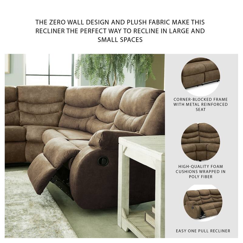 Signature Design by Ashley Partymate 2-Piece Reclining Sectional - 99"W x 99"D x 40"H