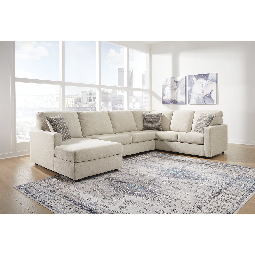 Signature Design by Ashley Edenfield 3-Piece Sectional with Chaise - 139"W x 89"D x 35"H