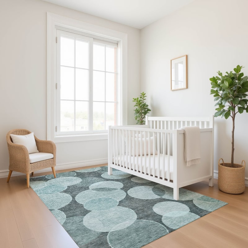 Premium Washable Super Soft Contemporary Bubbles Mayfield Rug