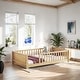 preview thumbnail 5 of 44, Twin size Floor Platform Bed with Built-in Book Storage Rack