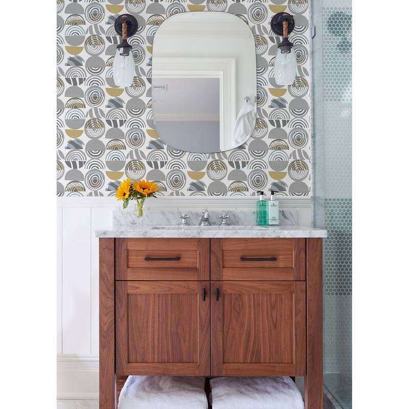 A-Street Prints Mage Grey Mod Geometric Wallpaper