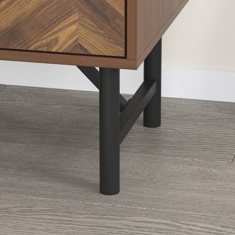 Nightstand, End Table, Side Table with 2 Drawers,Wood Accent Table