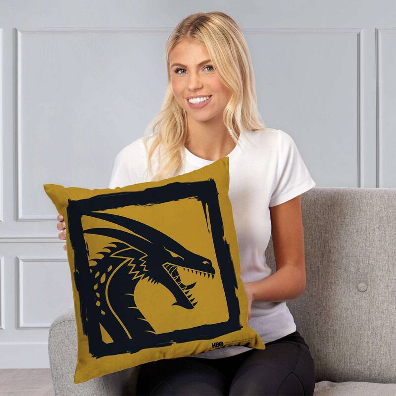 Warner Brothers Game of Thrones Year of the Dragon Gold Dragon 18 Inch Throw Pillow