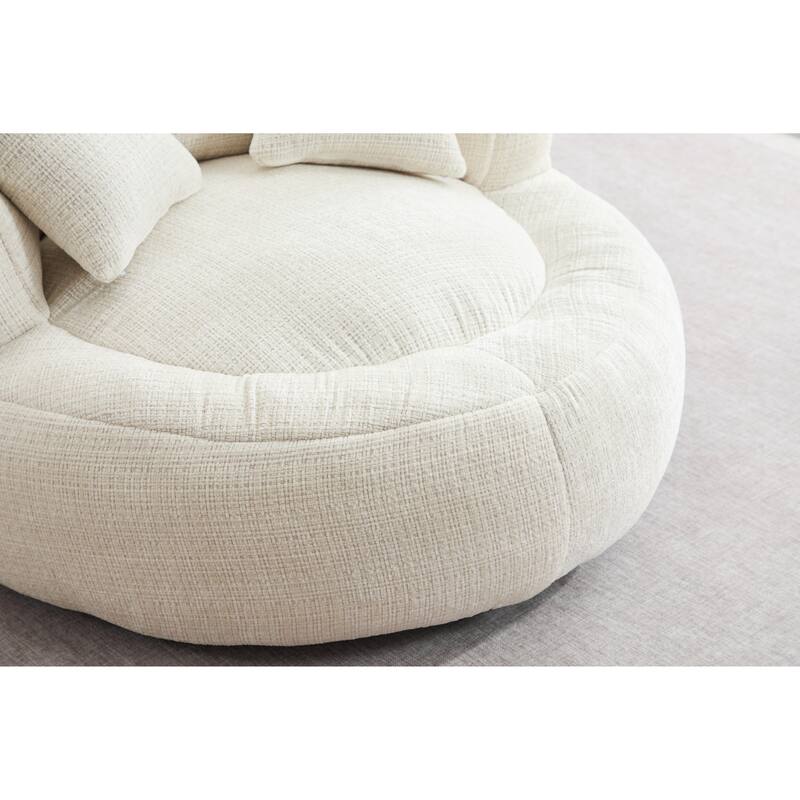 Foam Bean Bag Chairs for Adults/Teens with Filling,Bean Bag Lazy Sofa with Ultra Soft Chenille Cover,Round Bean Bag,Indo