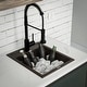 preview thumbnail 11 of 15, Karran QT-825 Drop-in 15-3/4" Single Bowl Quartz Composite Kitchen Sink