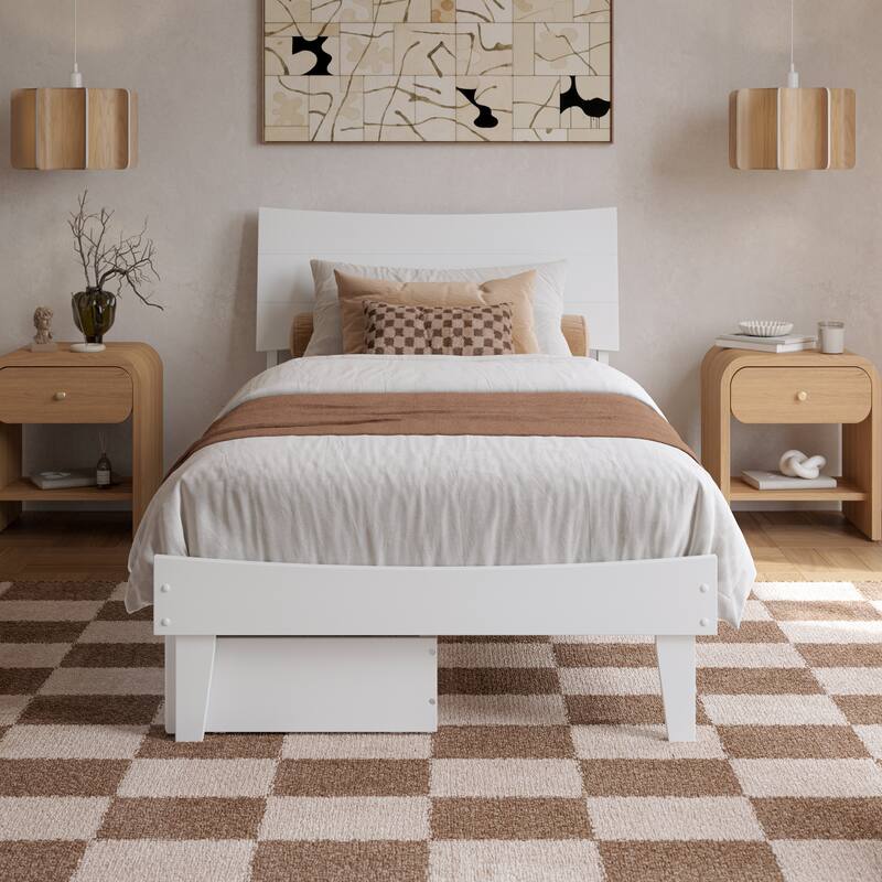 Phoenix Wood Platform Bed with Storage Drawers