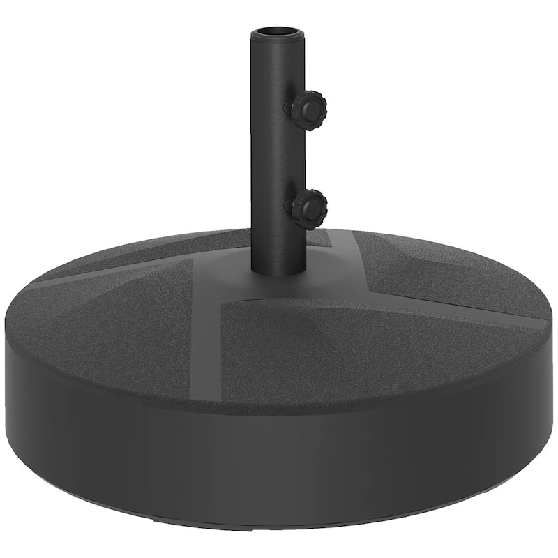 Outdoor Umbrella Base Heavy Duty HDPE Patio Parasol Stand Fillable with Water or Sand - Φ22" x 15.7" H