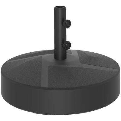 Outdoor Umbrella Base Heavy Duty HDPE Patio Parasol Stand Fillable with Water or Sand - Φ22" x 15.7" H