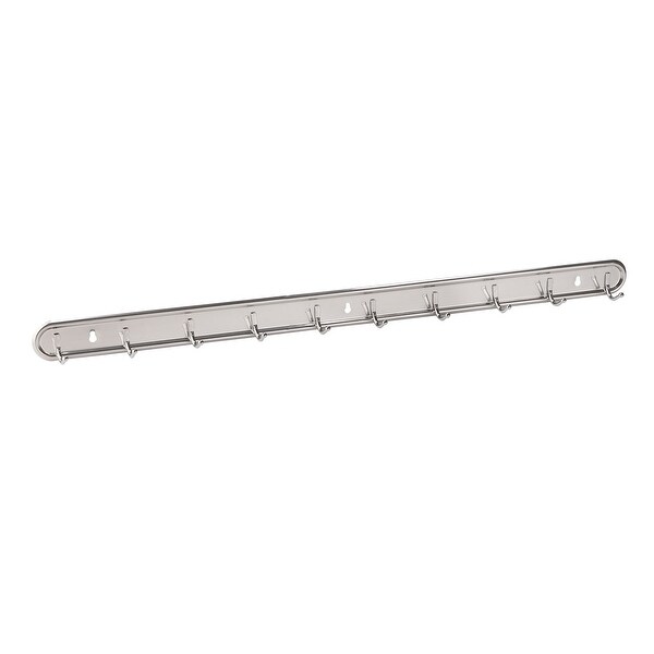 Stainless Steel 10 Hooks Wall Mounted Towel Hat Coat Rack Hook