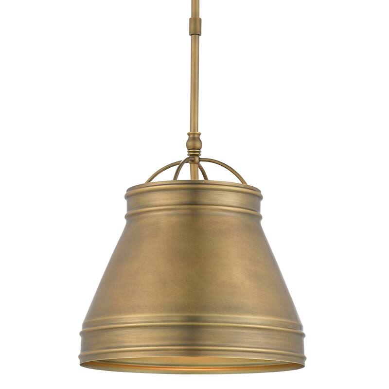 Currey & Company Lumley Brass Pendant - 14"h x 13"dia - 14"h x 13"dia - Antique Brass