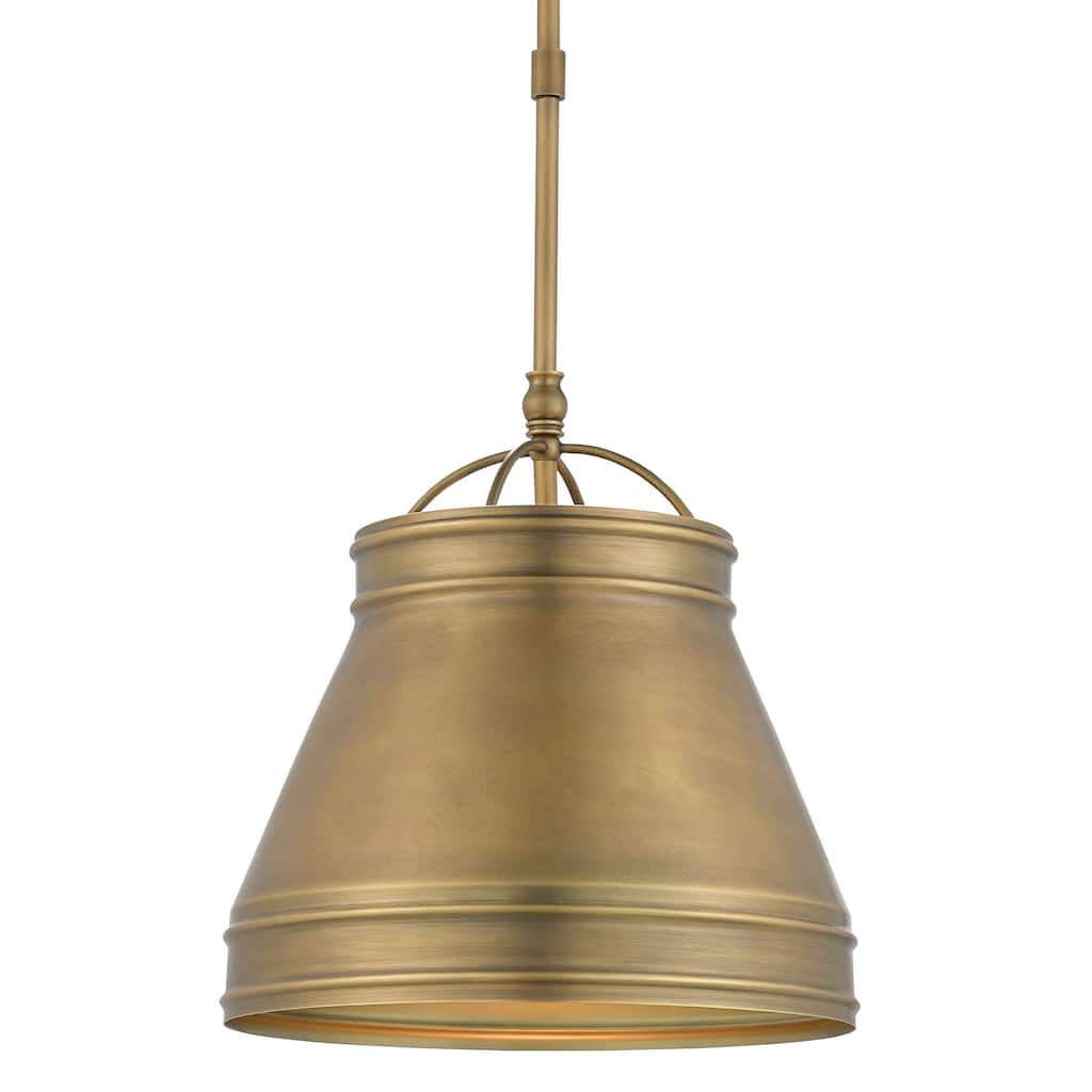 Currey & Company Lumley Brass Pendant - 14"h x 13"dia