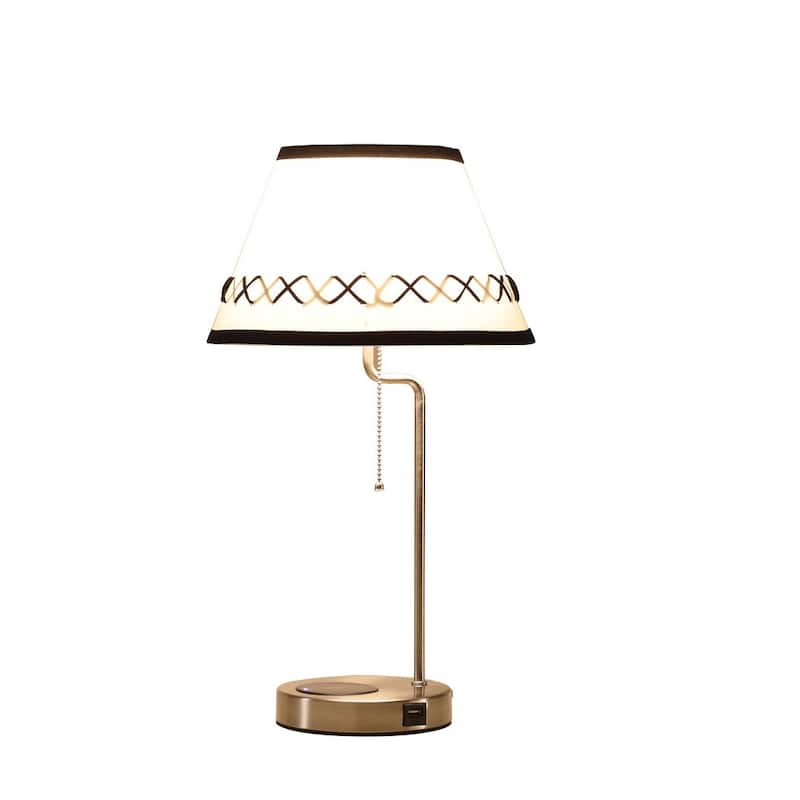 20-Inch Modern Craft Table Lamp w/ USB / Charging Station
