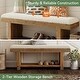 preview thumbnail 7 of 6, 47-Inch Solid Wood Bench with Storage Shelf for Bedroom, Entryway, Mudroomn