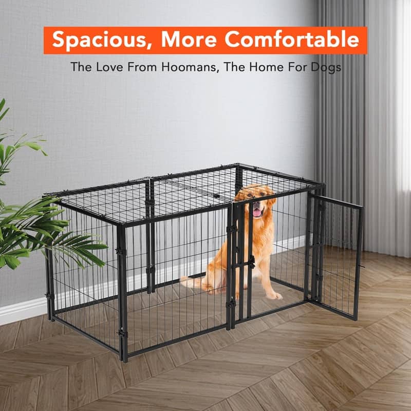 Heavy Duty Large Dog Crate 48" Dog Kennel Puppy Dog Playpen Pet Cage Pet Playpen