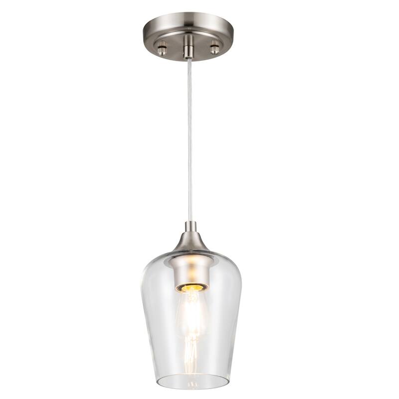 CO-Z 1-light Glass Pendant Light with Adjustable Cord