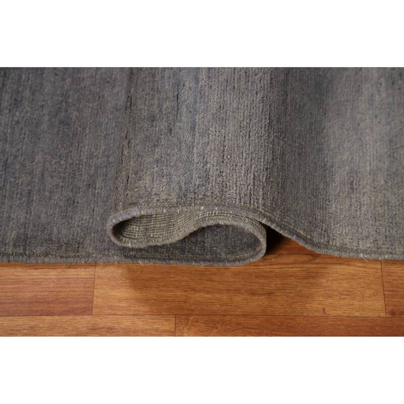 Gray & Blue Gabbeh Modern Foyer Rug Handmade Wool Carpet - 3'5"x 4'10"