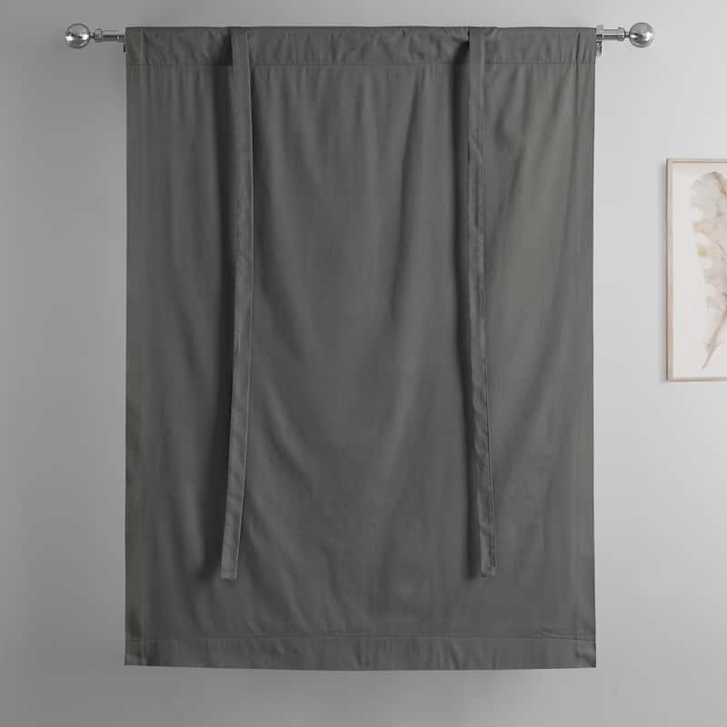 Exclusive Fabrics Solid Cotton Tie-Up Window Shade (1 Panel)