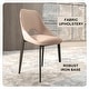 preview thumbnail 63 of 83, Amalfi Mid-Century Modern Upholstered Dining Chair - Open Back Side Chair with Metal Legs for Kitchen, Dining Room & Living Room