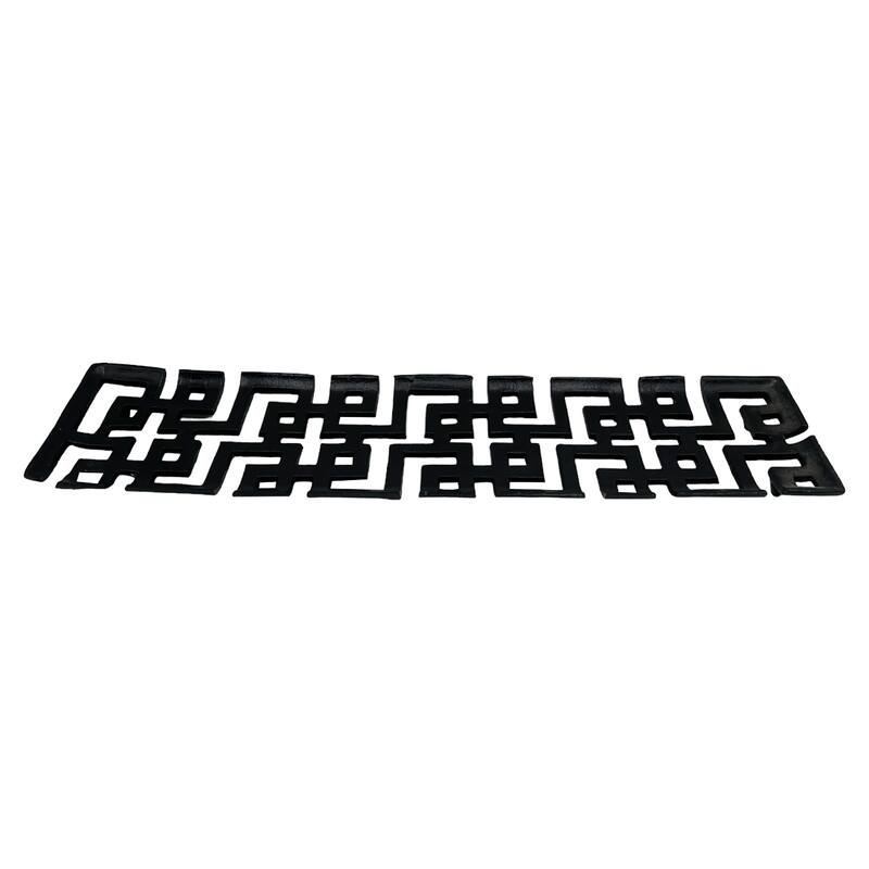 Decorative Handmade Aluminum Modern Tray - 27.5 x 7 x 1.5 in - Black