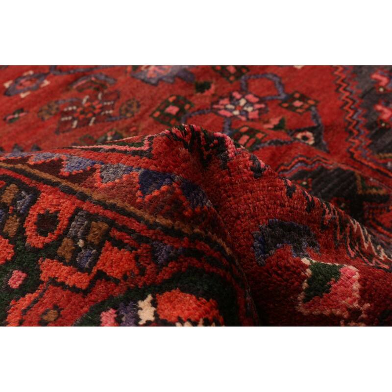 ECARPETGALLERY Hand-knotted Andelz Red Wool Rug - 4'5 x 7'7