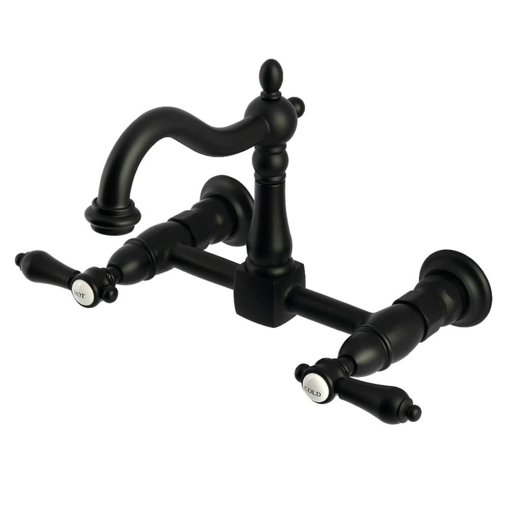 Heirloom Two-Handle 2-Hole Wall Mount Bridge Kitchen Faucet