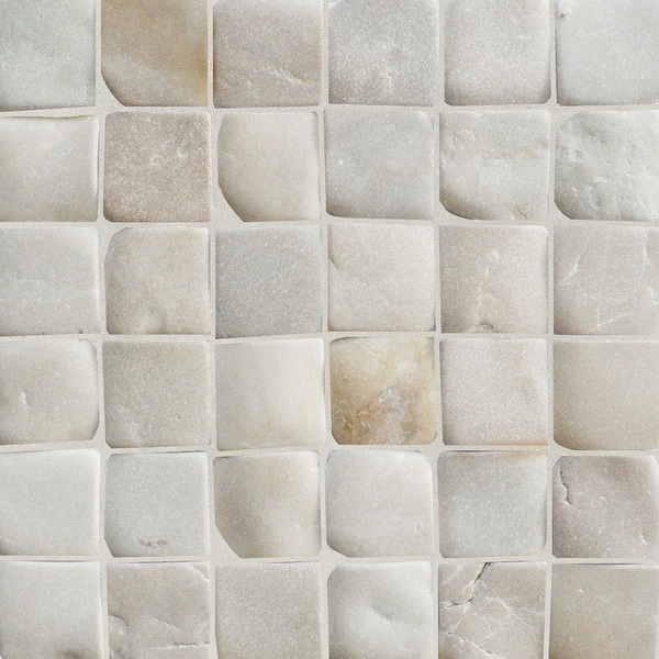 slide 2 of 8, Molar 5 Tan Pebble Mosaic, Backsplash Tiles for Kitchen Walls, Shower and Bathroom Floors (12" X 12") 5 tiles per case