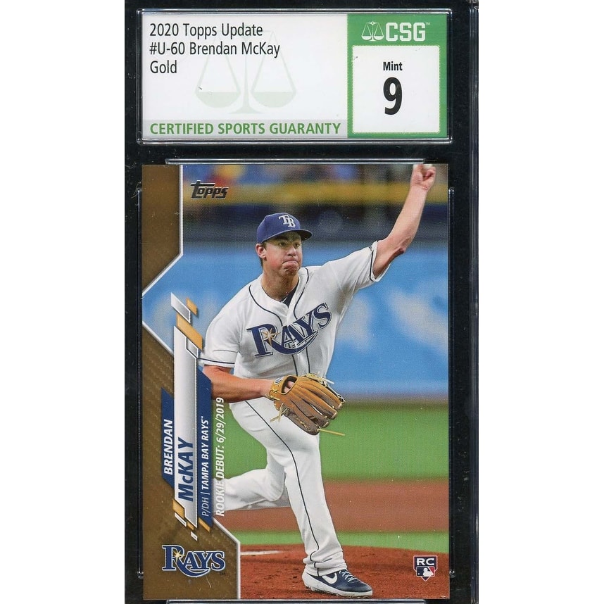 Brendan McKay 2020 Topps Update Gold Baseball Rookie Card #U-60 CSG 9 /2020 - 8'6" x 11'6"