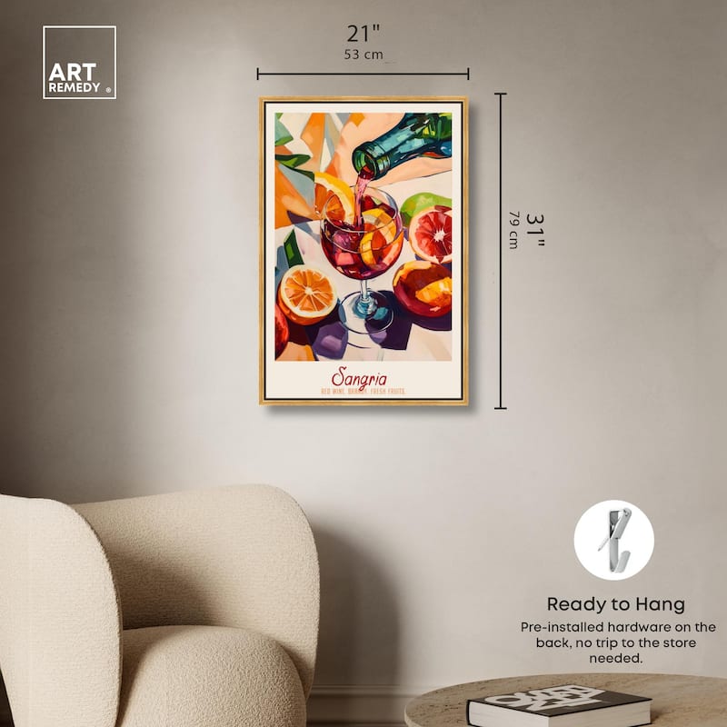 Sangria Recipe Poster Canvas by Art Remedy