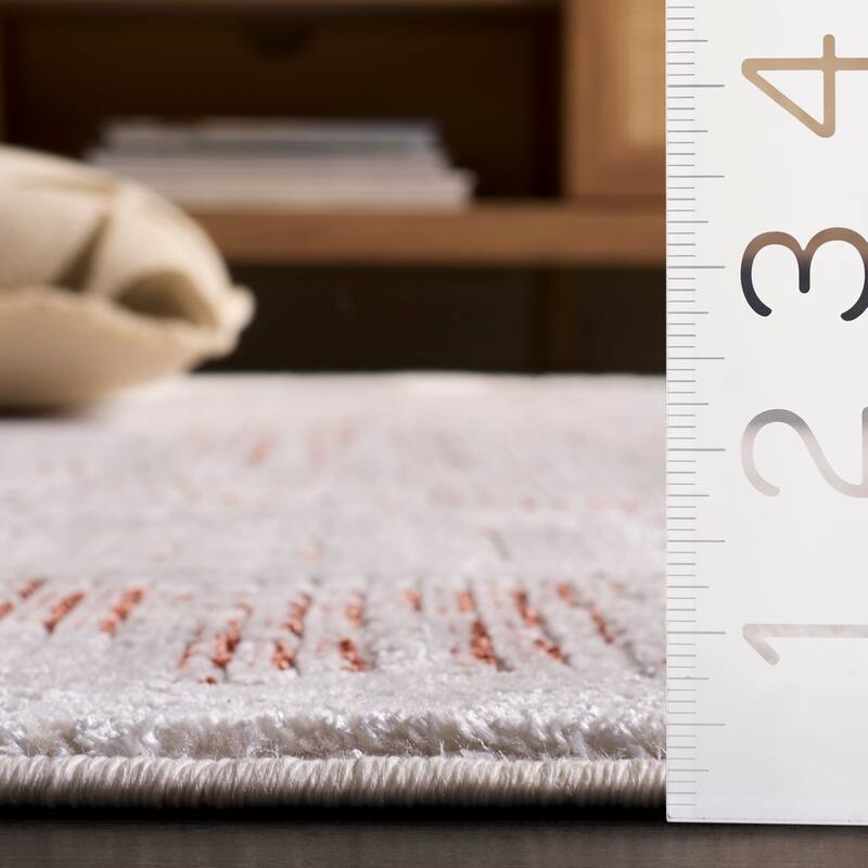 SAFAVIEH Whisper Mahtab Contemporary Fringe Rug