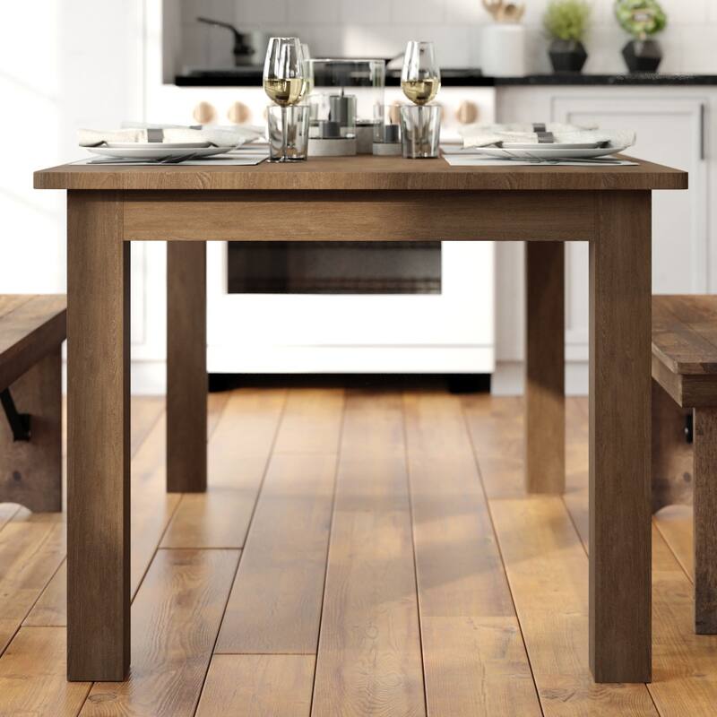 60" x 38" Rectangular Antique Rustic Solid Pine Farm Dining Table
