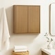 preview thumbnail 37 of 49, Teamson Home 22 in Wooden Bathroom Wall Cabinet, Wood Organizer for Bathroom, Kitchen, Laundry, Space Saving Furniture Beige