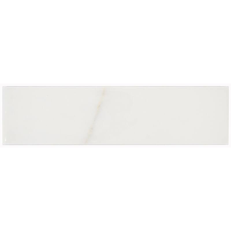 Classico 3 in. x 12 in. Blanco Gloss Glazed Ceramic Subway Wall Tile