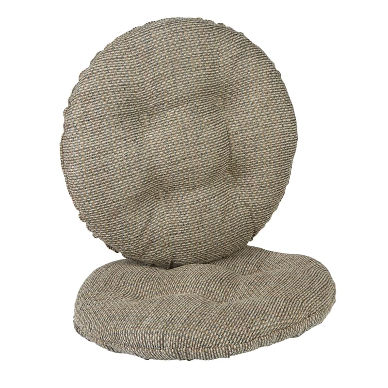 Klear Vu Tyson Tufted Barstool Cushion Set - Natural - Set of 2