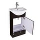 preview thumbnail 8 of 7, Renovators Supply Mahayla 17-3/4" Small Cabinet Vanity Bathroom Sink Black with Faucet, Drain and Overflow