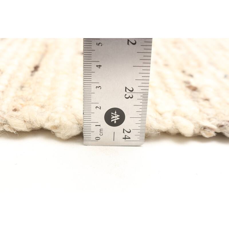 ECARPETGALLERY Braid weave Sienna Tan Wool Rug - 5'0 x 7'10