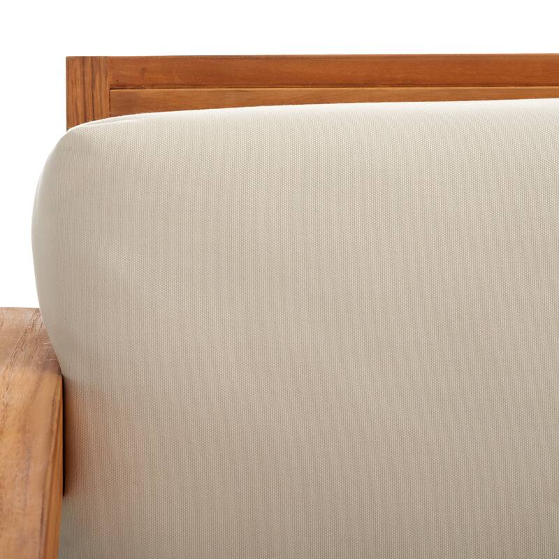 SAFAVIEH Outdoor Living Andros Teak Patio Sofa