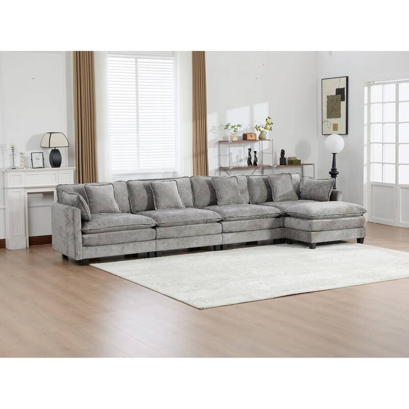 Cloud Sofa,Modern Sectional Couch,Comfy Double Layer Upholstered Seat Cushion