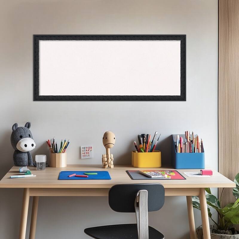 Bethany Black Wood Framed Cork Board - Bulletin Board, Organization Board, Pin Board