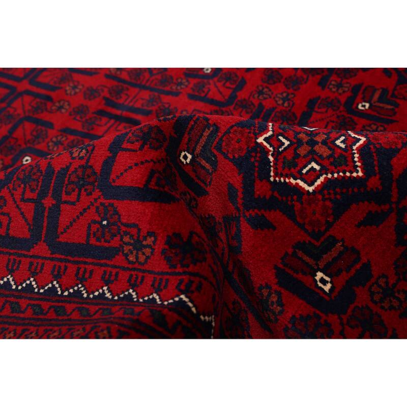 ECARPETGALLERY Hand-knotted Finest Khal Mohammadi Red Wool Rug - 4'4 x 7'2