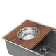 preview thumbnail 12 of 10, Ruvati Wood Platform with Mixing Bowl and Colander (complete set) for Workstation Sinks - - Silver