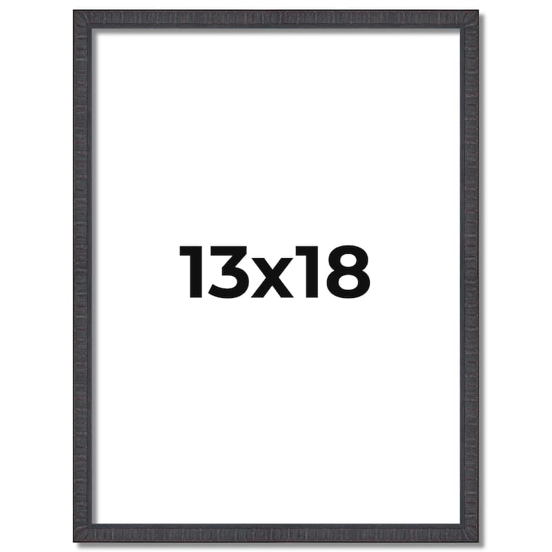 13x18 Frame Brown Solid Wood Picture Frame - Complete Modern Photo