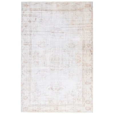ECARPETGALLERY Hand-knotted Color Transition Light Grey Wool Rug - 5'9 x 9'2