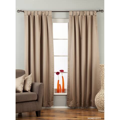 Brownish Gray Tab Top blackout Curtain / Drape / Panel - 50X84" - Piece - 50 X 84 Inches (127 X 213 cms)