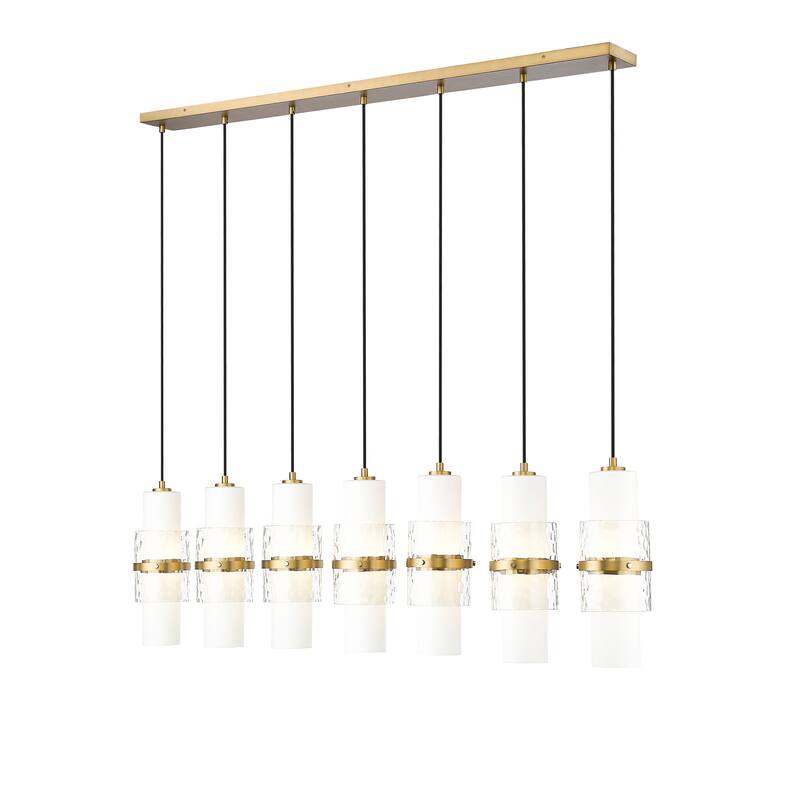 Cayden 7 Light Linear Chandelier in Modern Gold - Modern Gold
