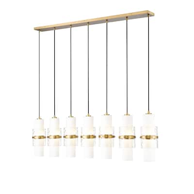 Cayden 7 Light Linear Chandelier in Modern Gold - Modern Gold